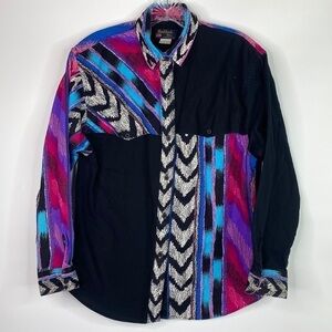 Vintage Ruddock Brothers Aztec Southwestern Button Up Shirt Medium